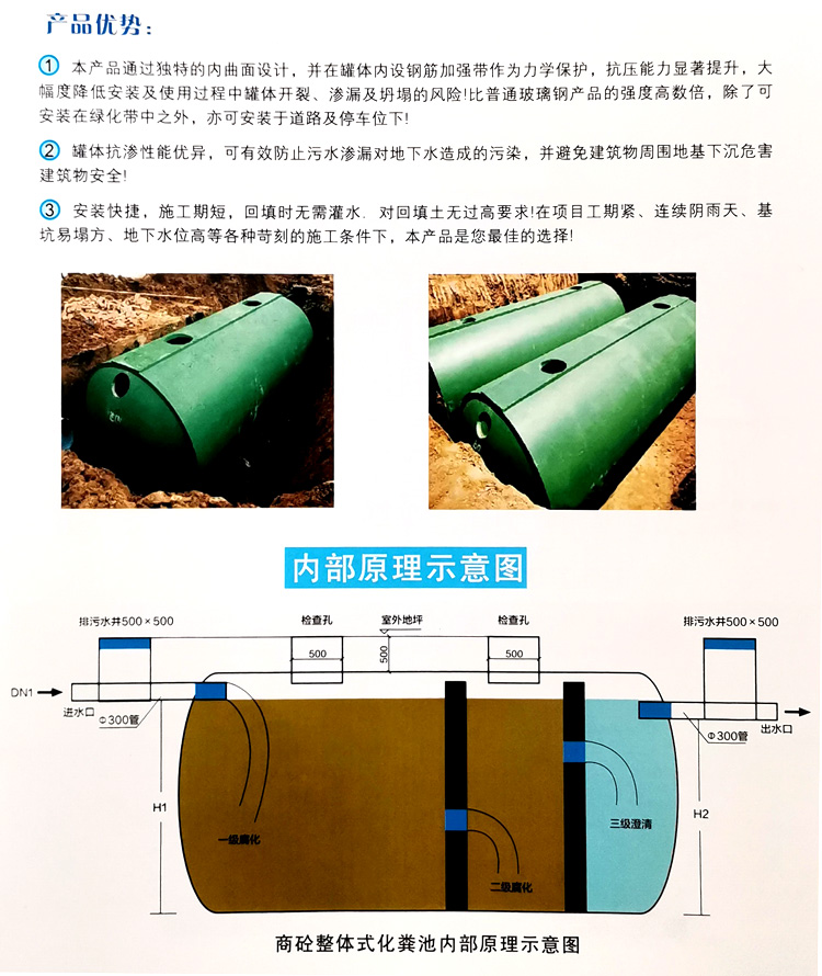 余江玻璃钢化粪池